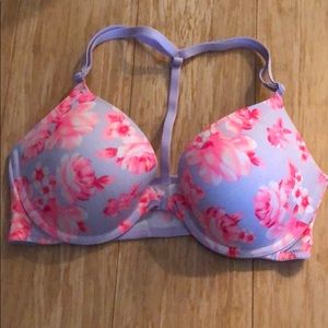 NWOT VS Pink push up front clasp bra size:34C